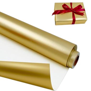 Carta Regalo Natale 70x150 Rotolo Oro Metal