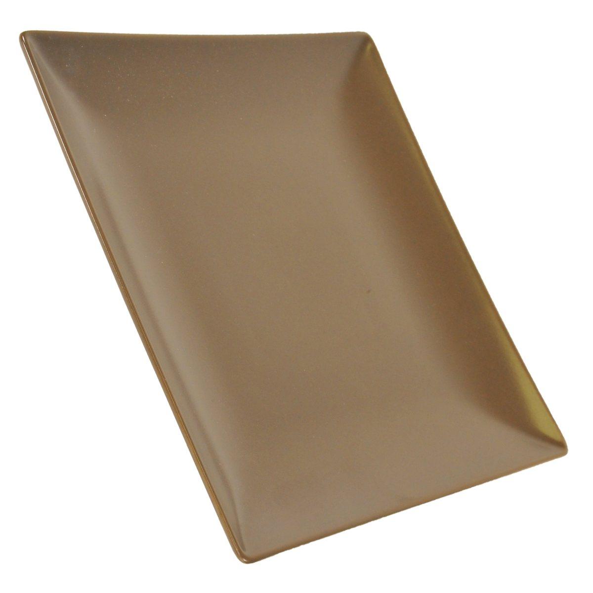 Piatto Tavola Ceramica Piano 24x24 Marrone | M2 Store