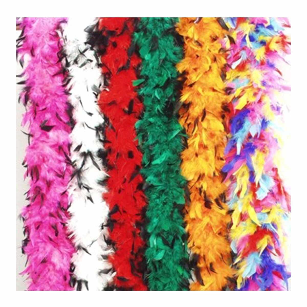 Boa di Piume Extra Lusso cm.180 gr.60 Fucsia Nero |Orlob