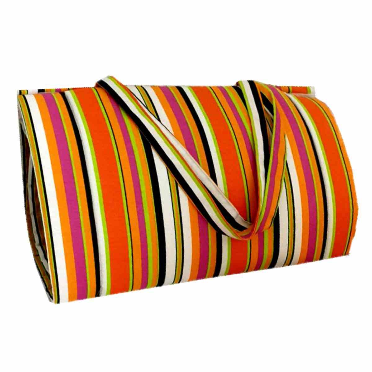 Cuscino Lettino Sdraio cm.147x59x1 Righe Arancio | M2 Store