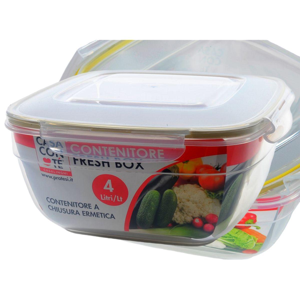 Contenitore PVC Quadrato Fresh Box Lt.4 | Casa Conte