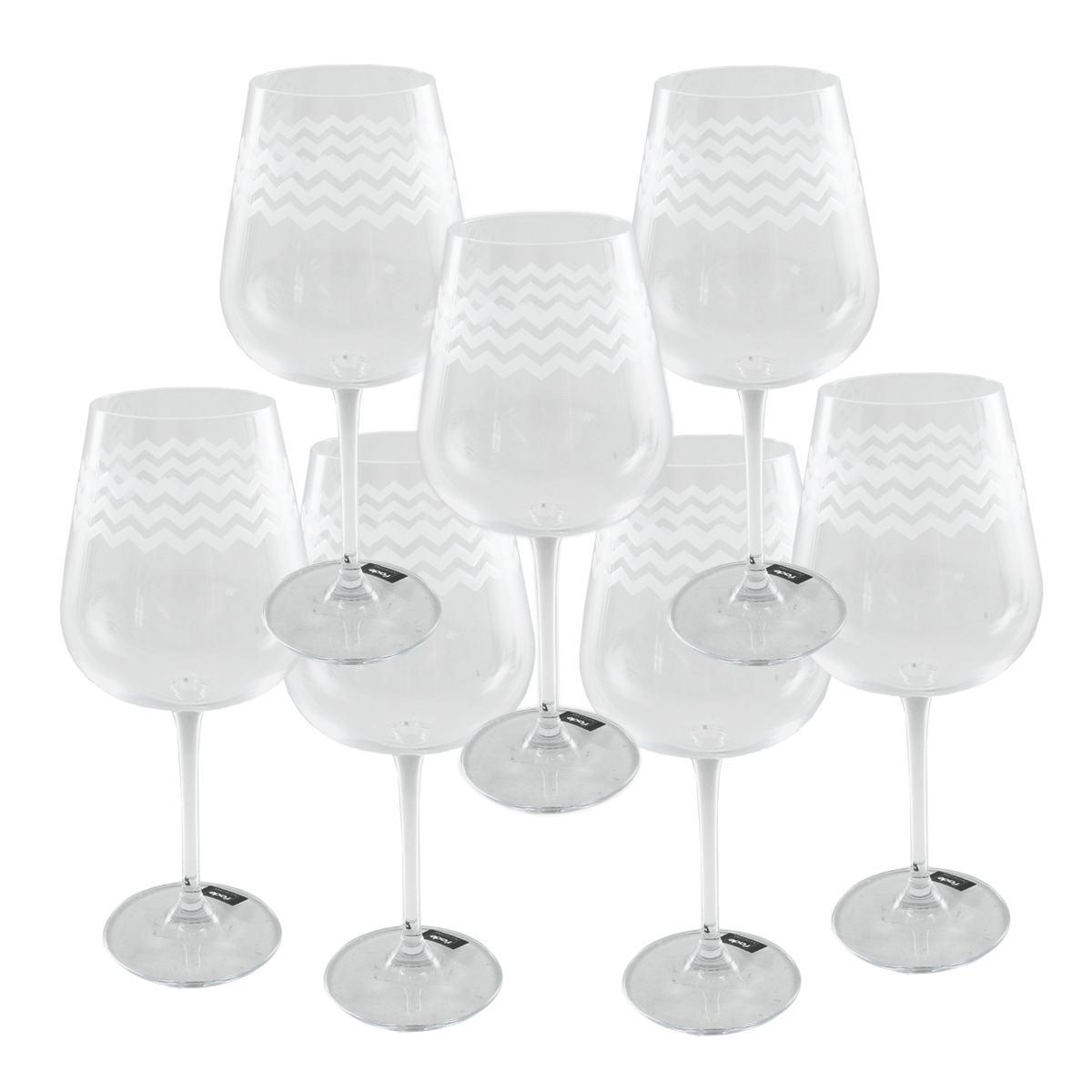 Bicchieri Vetro Set pz.6 Vino Rosso Bohemia ml.540 | Bohemia