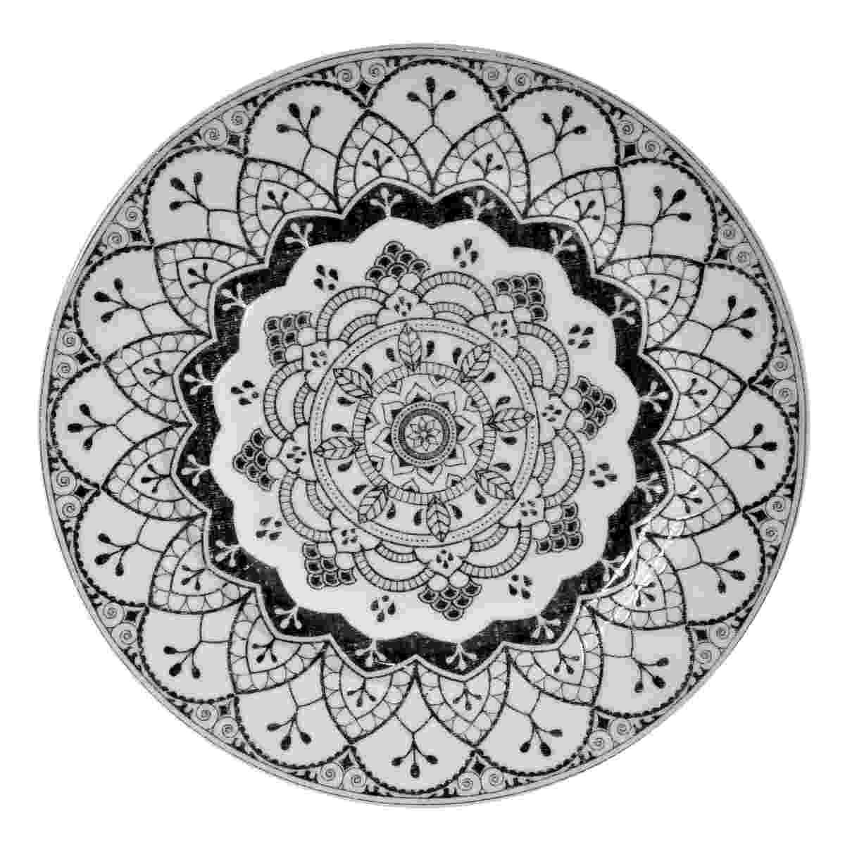 Piatti Tavola Set pz.6 Porcellana Fade Piano cm.27 Mandala Set | Fade