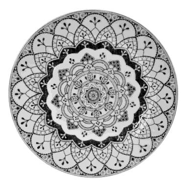 Piatti Tavola Set pz.6 Porcellana Fade Piano cm.27 Mandala Set | Fade