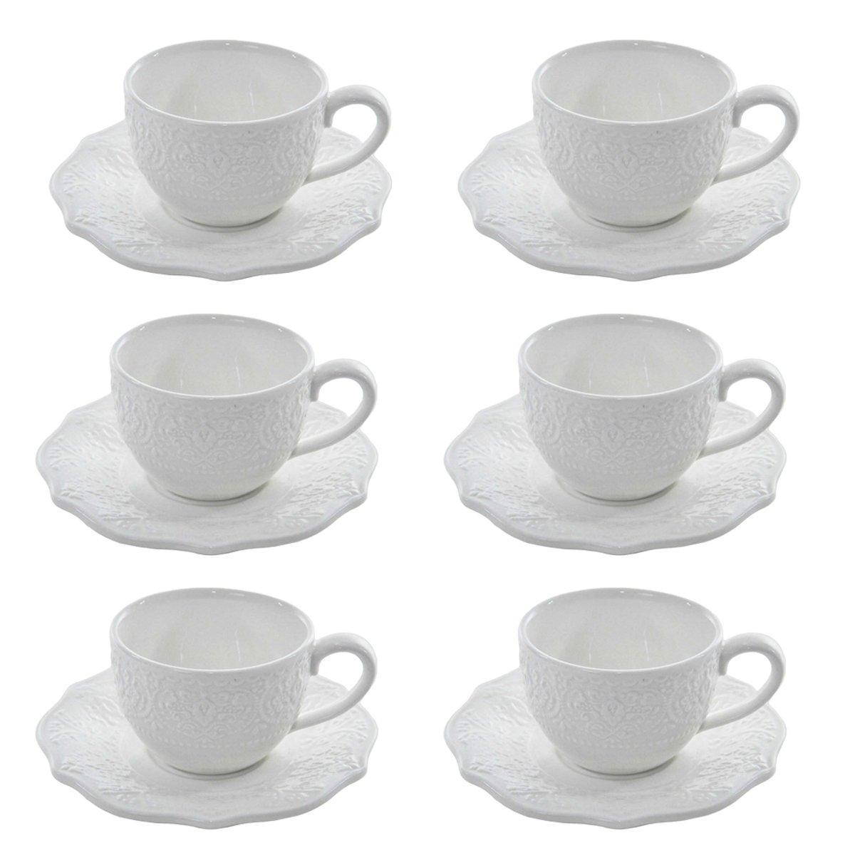 Tazzine Caff Set pz.6 Porcellana Alice con Piattini | Fade