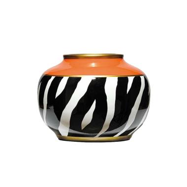 Vaso Porcellana Jungle Bombato cm.26x19 |Fade