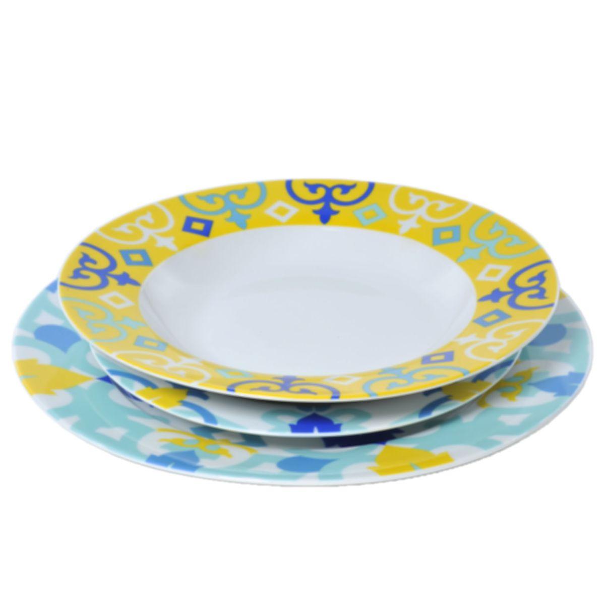 Piatti Servizio Tavola Set pz.18 Porcellana Fade Erice | Fade