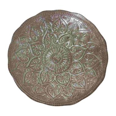 Centrotavola Piatto Vetro Ritz Argento cm.40 |Fade