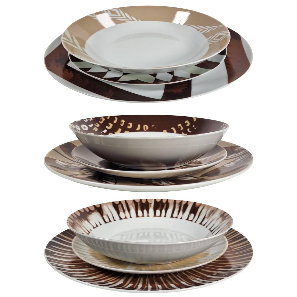 Piatti Servizio Tavola Set pz.18 Porcellana Fade Abaca | Fade