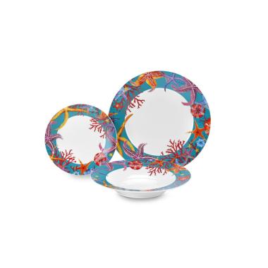 Piatti Servizio Tavola Set pz.18 Porcellana Fade Calajunco | Fade