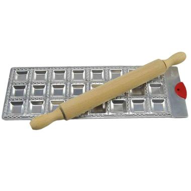 Stampo Ravioli Quadrati Max con Mattarello 24 Forme | M2 Store