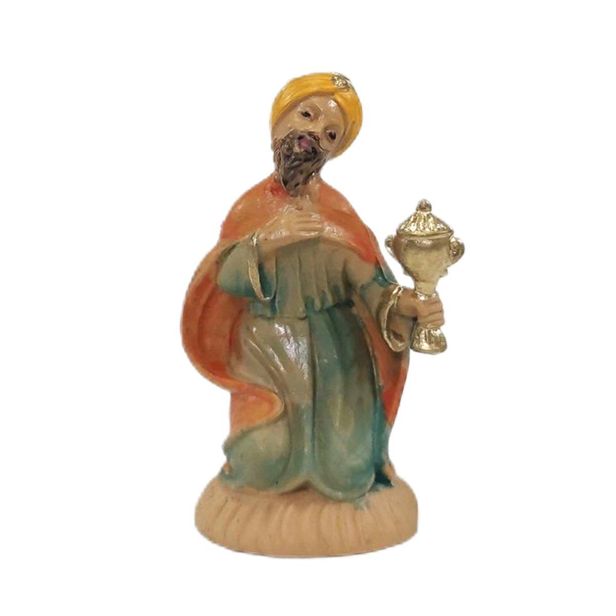 Statua Re Magi cm.6 Gaspare cm.2,9x3,4xH6 | Rossi Rosa