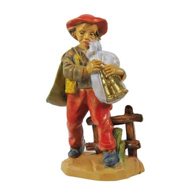 Statua cm.6 Uomo con Zampogna | Rossi Rosa