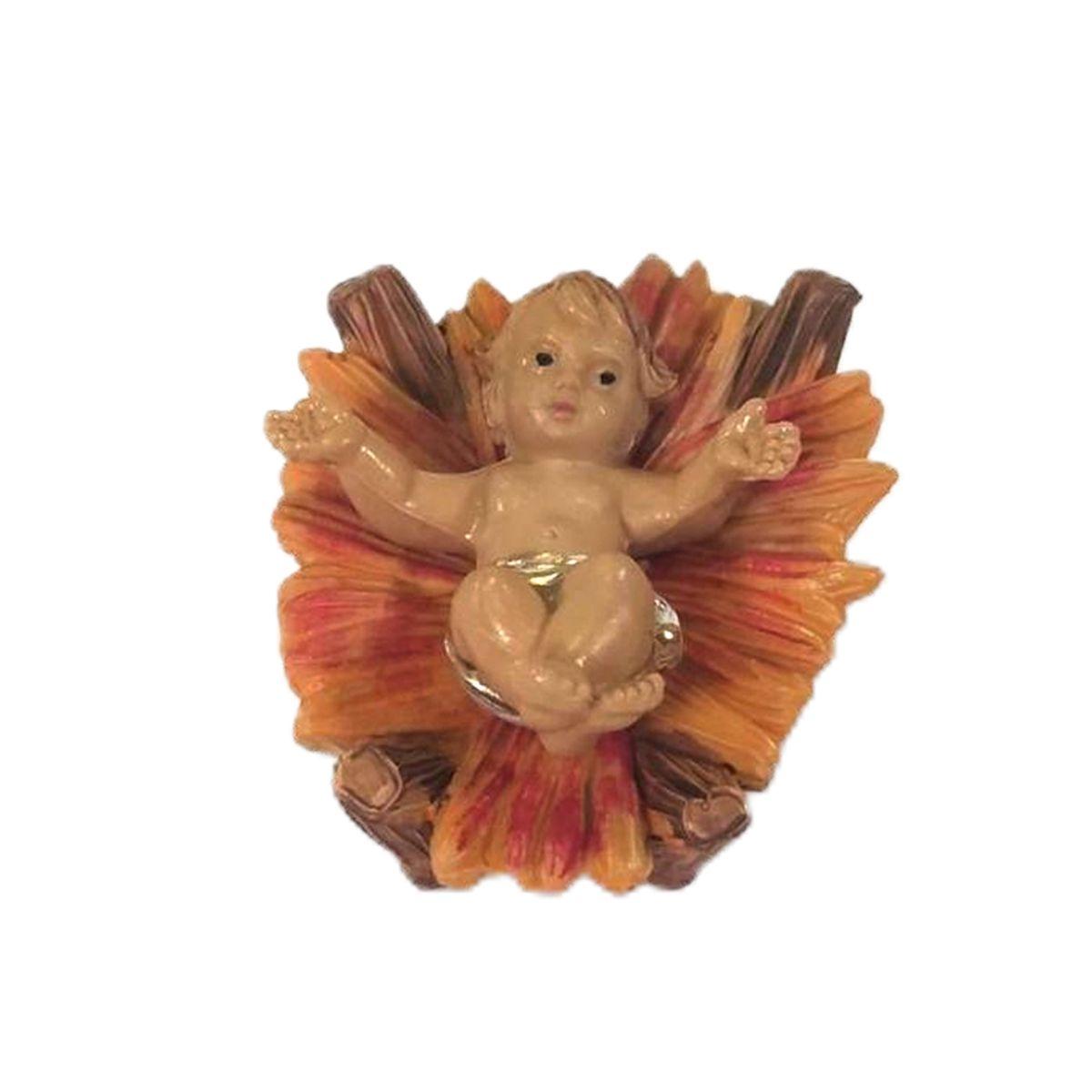 Statua Ges Bambino cm.10 con Culla cm.4 | Rossi Rosa