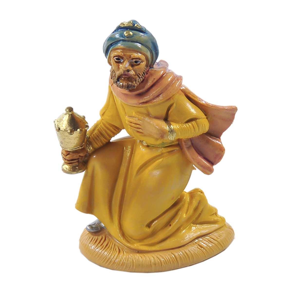 Statua Re Magi cm.8 Gaspare cm.6x3,5xH8 | Rossi Rosa