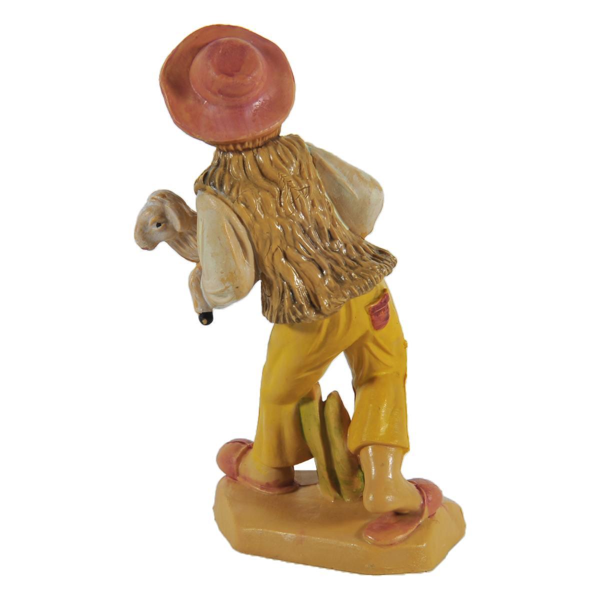 Statua cm.10 Pastore con Pecora | Rossi Rosa