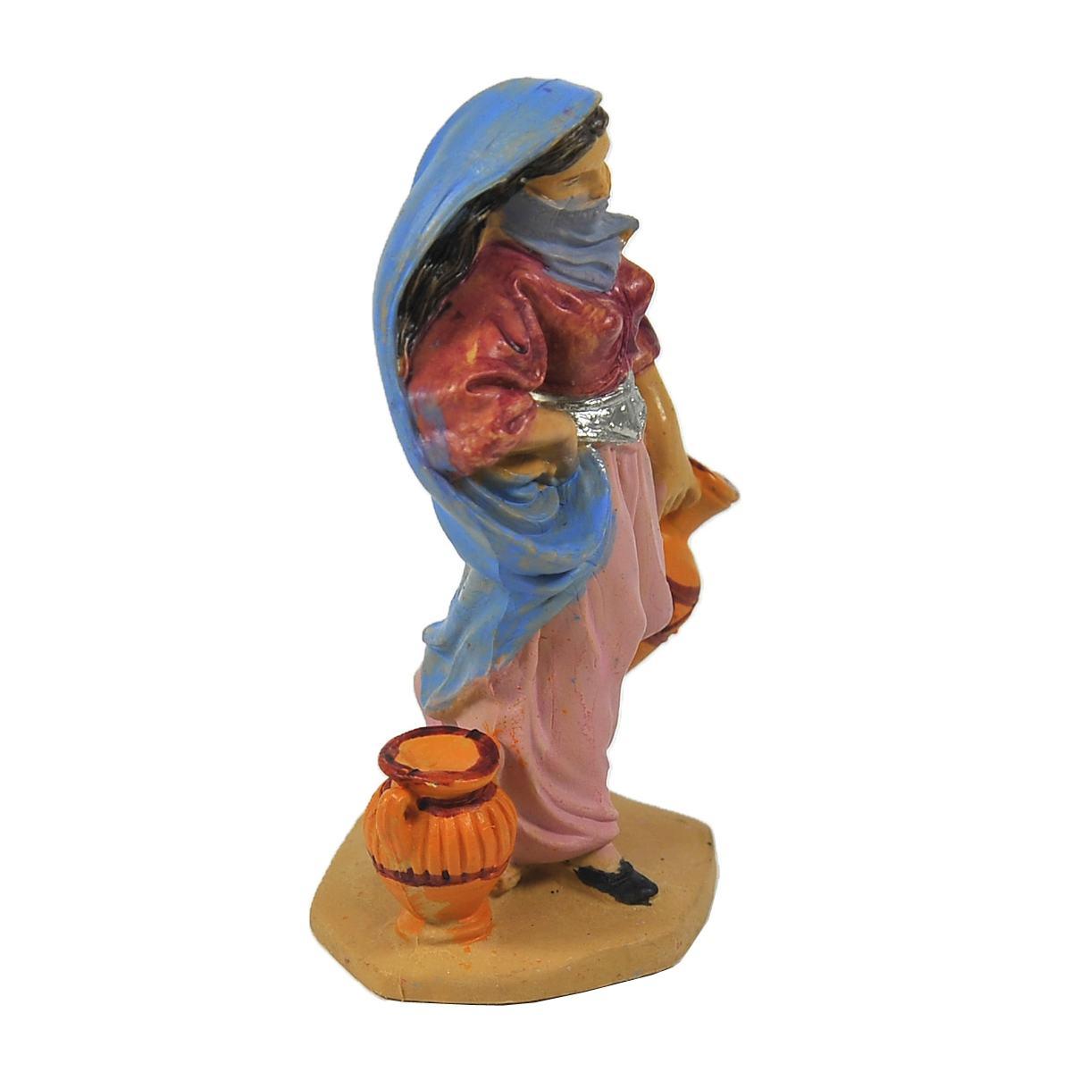 Statua cm.10 Donna con Anfore | Rossi Rosa