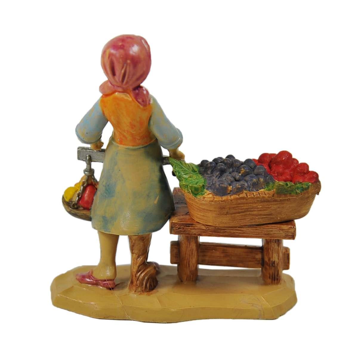 Statua cm.10 Fruttivendola | Rossi Rosa