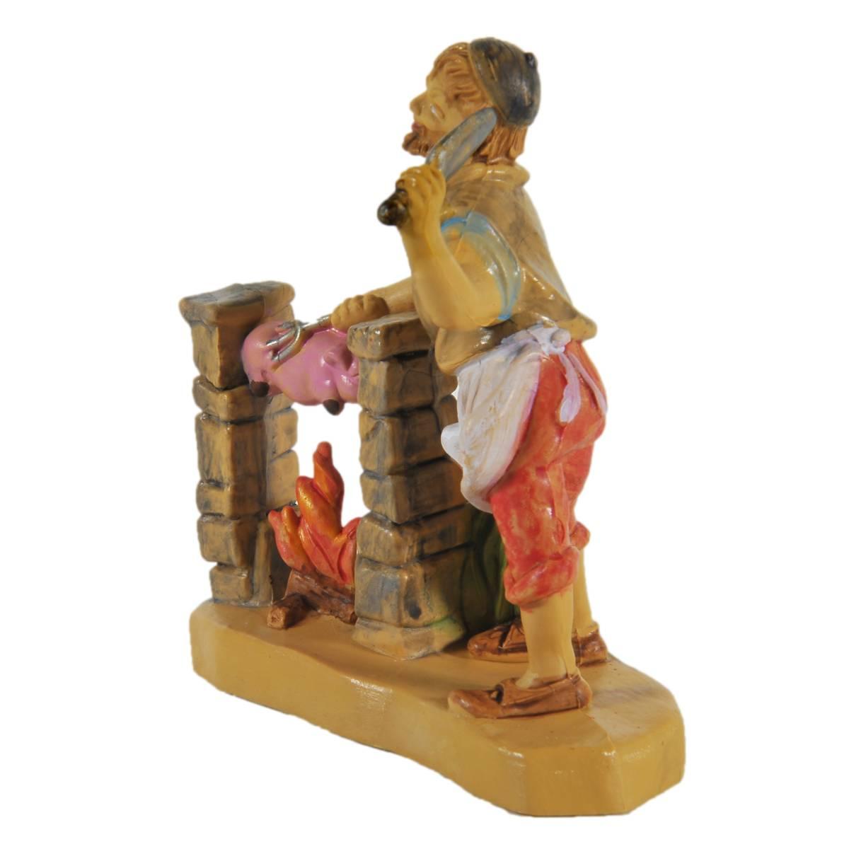 Statua cm.10 Macellaio | Rossi Rosa