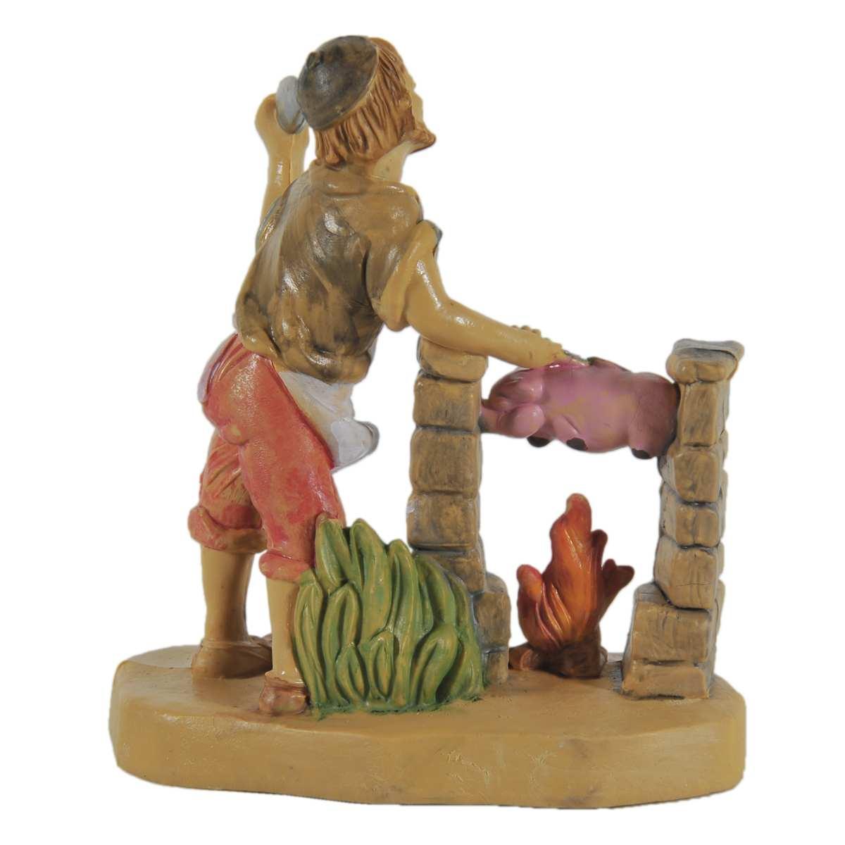 Statua cm.10 Macellaio | Rossi Rosa