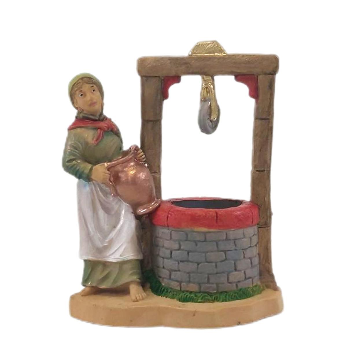 Statua cm.10 Donna al Pozzo | Rossi Rosa