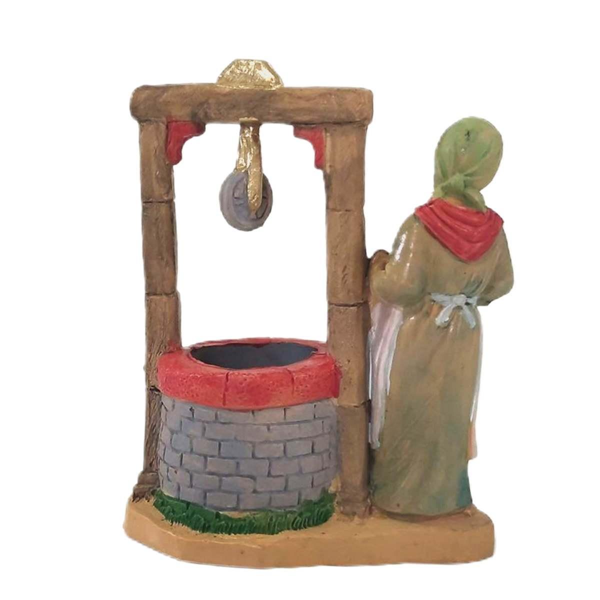 Statua cm.10 Donna al Pozzo | Rossi Rosa