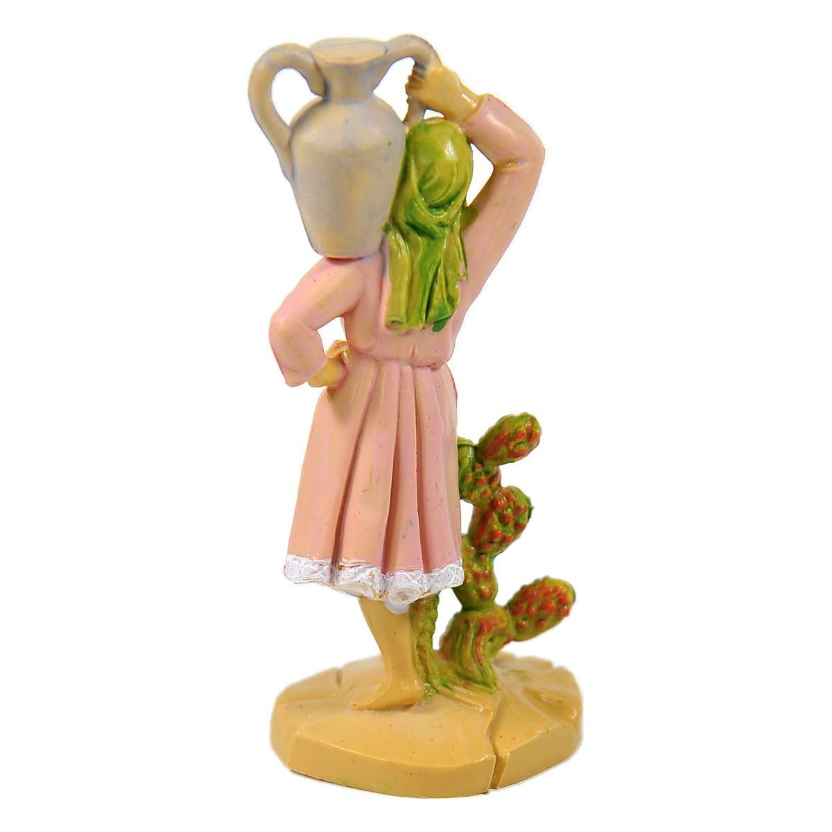 Statua cm.10 Donna con Anfora | Rossi Rosa