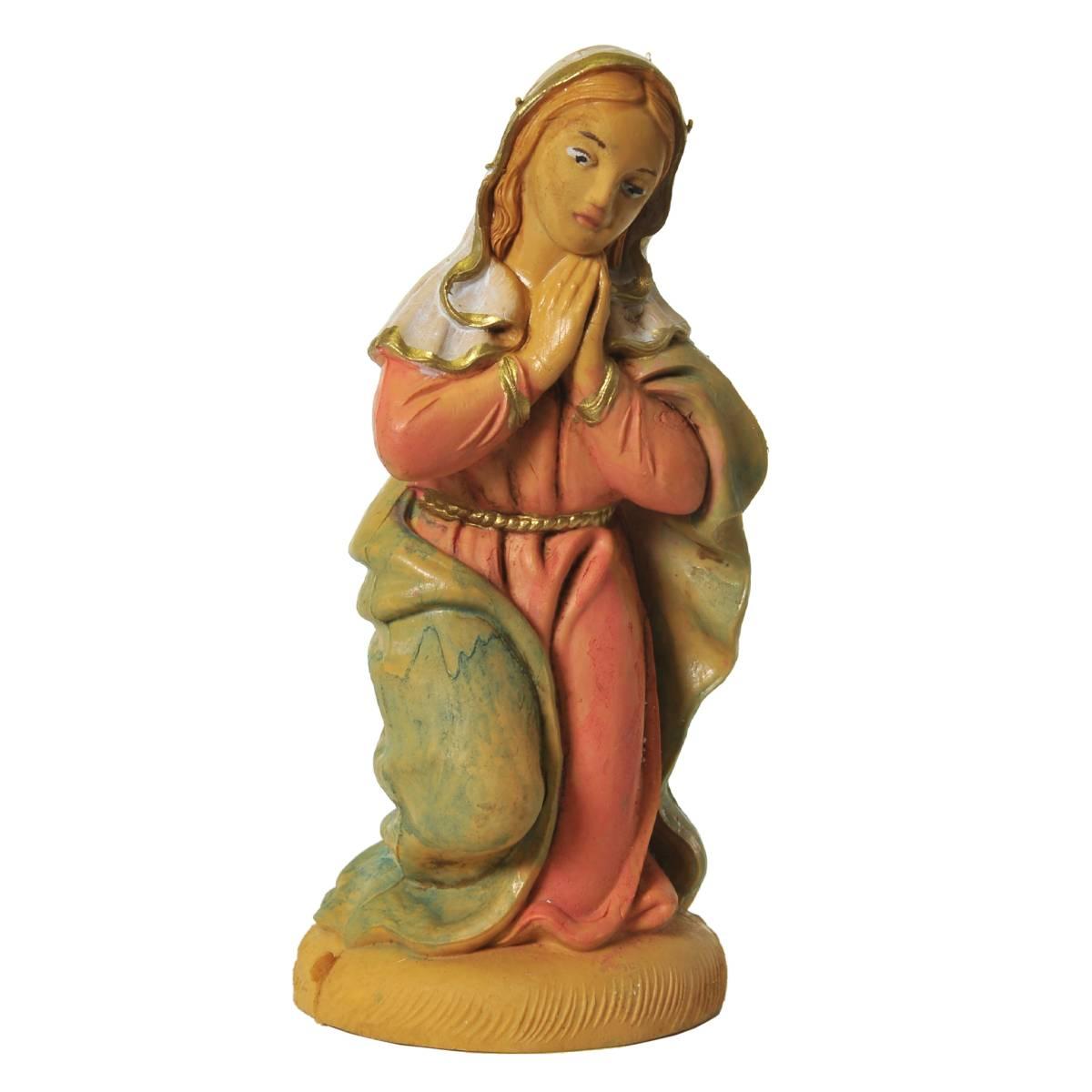 Statua cm.12 Madonna in Ginocchio cm.4,5x4xH10 | Rossi Rosa