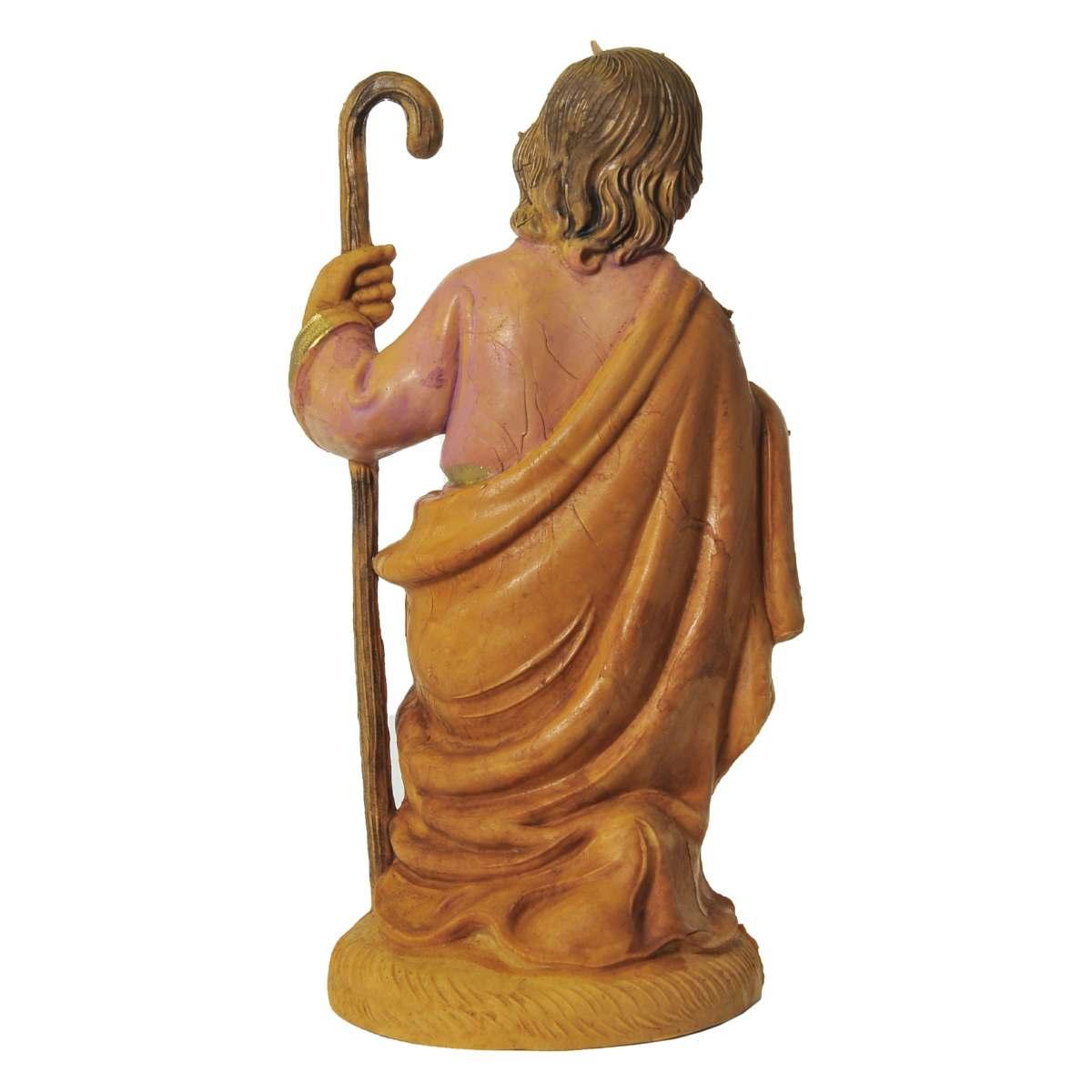 Statua cm.12 San Giuseppe in Ginocchio con Bastone cm.5x4xH10 | Rossi Rosa