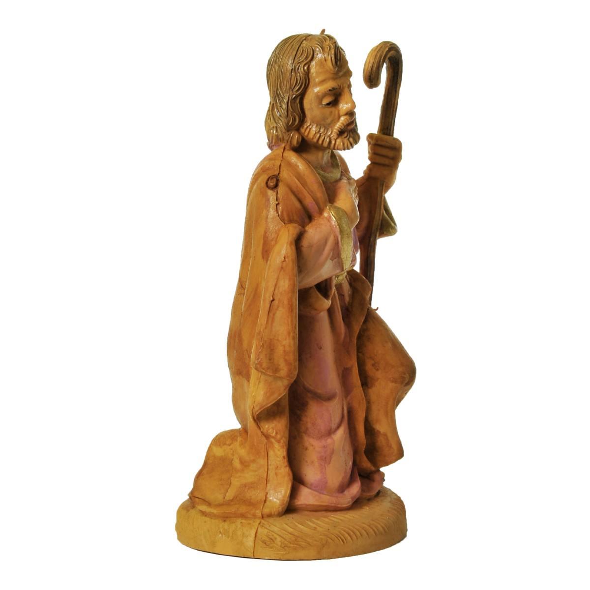 Statua cm.12 San Giuseppe in Ginocchio con Bastone cm.5x4xH10 | Rossi Rosa