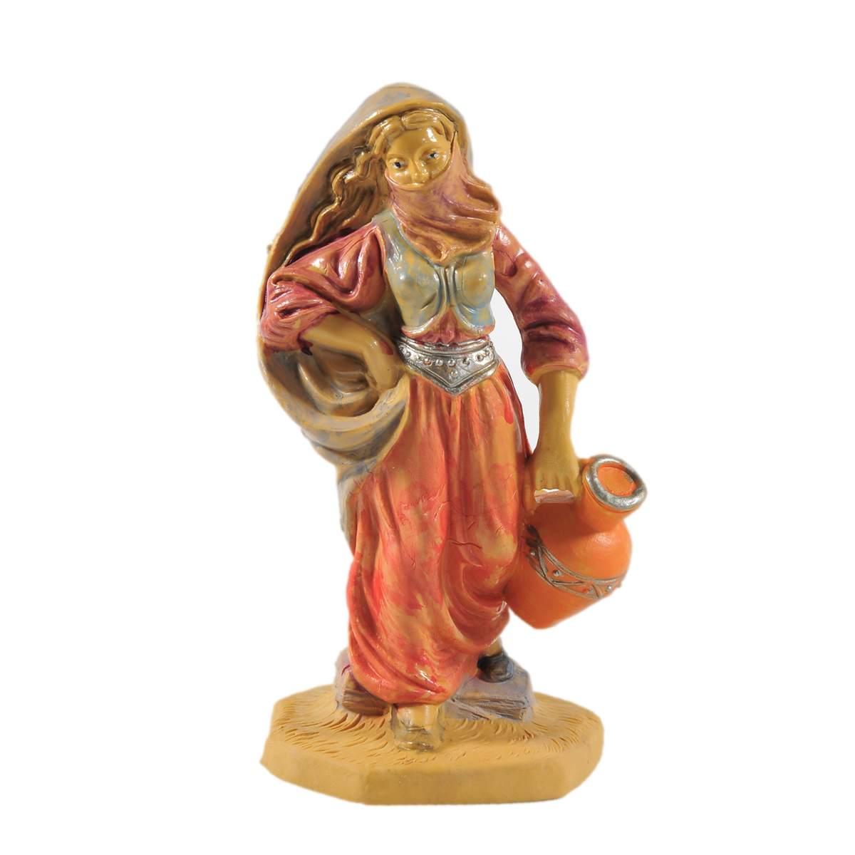 Statua cm.12 Donna con Anfora | Rossi Rosa