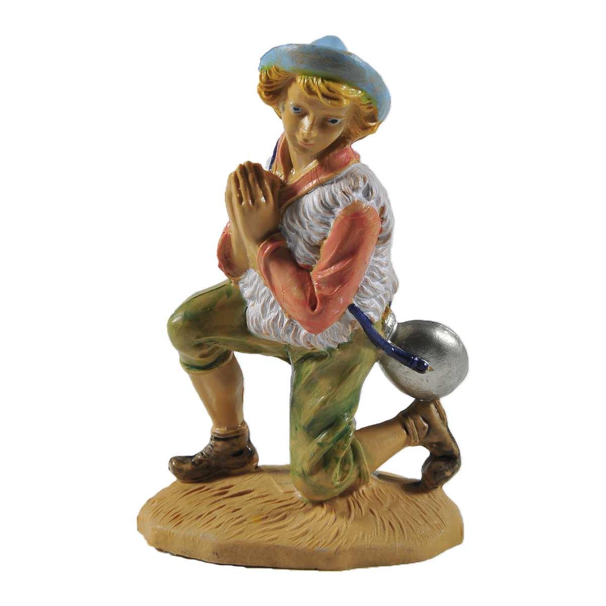 Statua cm.12 Pastorello Adorante in Ginocchio | Rossi Rosa