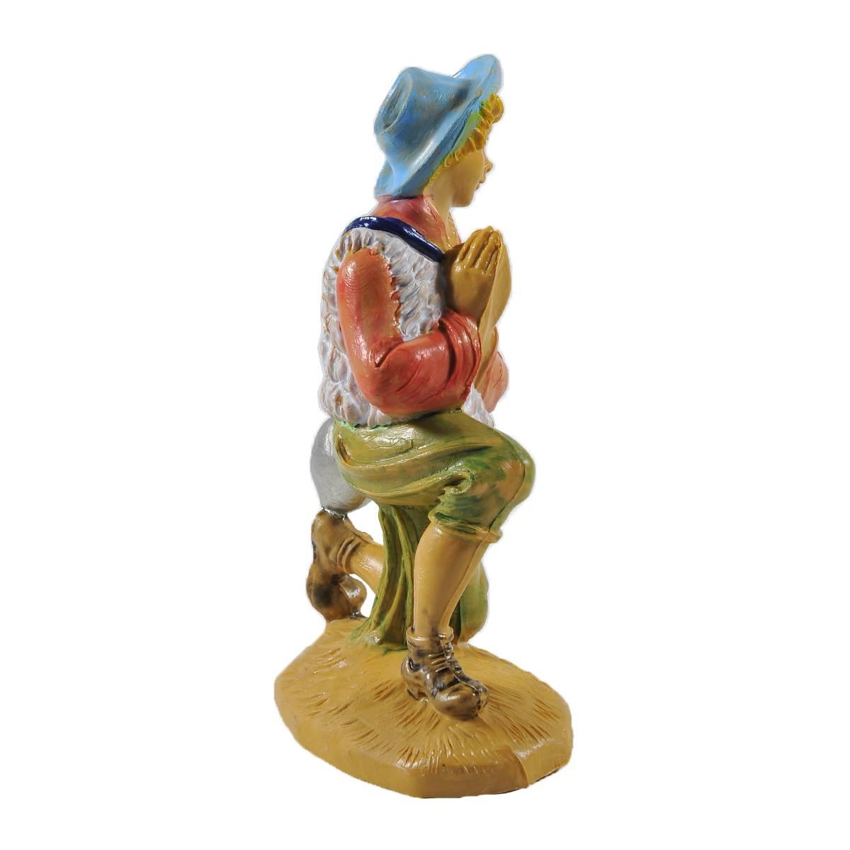 Statua cm.12 Pastorello Adorante in Ginocchio | Rossi Rosa