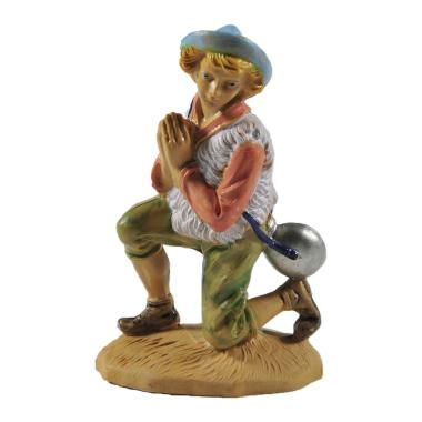 Statua cm.12 Pastorello Adorante in Ginocchio | Rossi Rosa