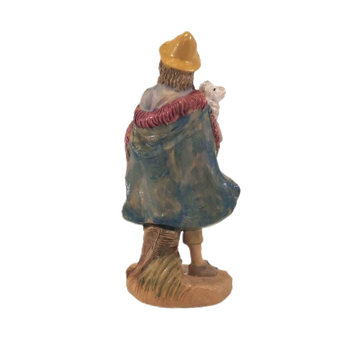 Statua cm.12 Pastore con Pecora | Rossi Rosa