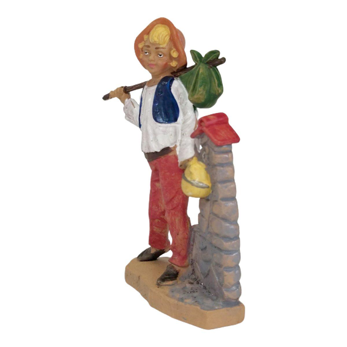 Statua cm.12 Pastorello alla Fontana | Rossi Rosa