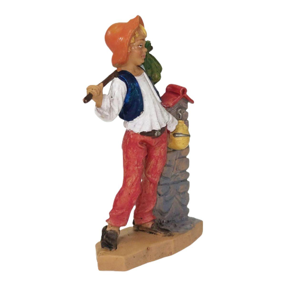 Statua cm.12 Pastorello alla Fontana | Rossi Rosa