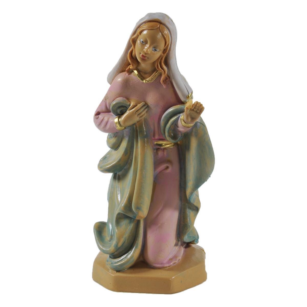 Statua cm.16 Madonna in Ginocchio cm.5,6x5,5x12 | Rossi Rosa