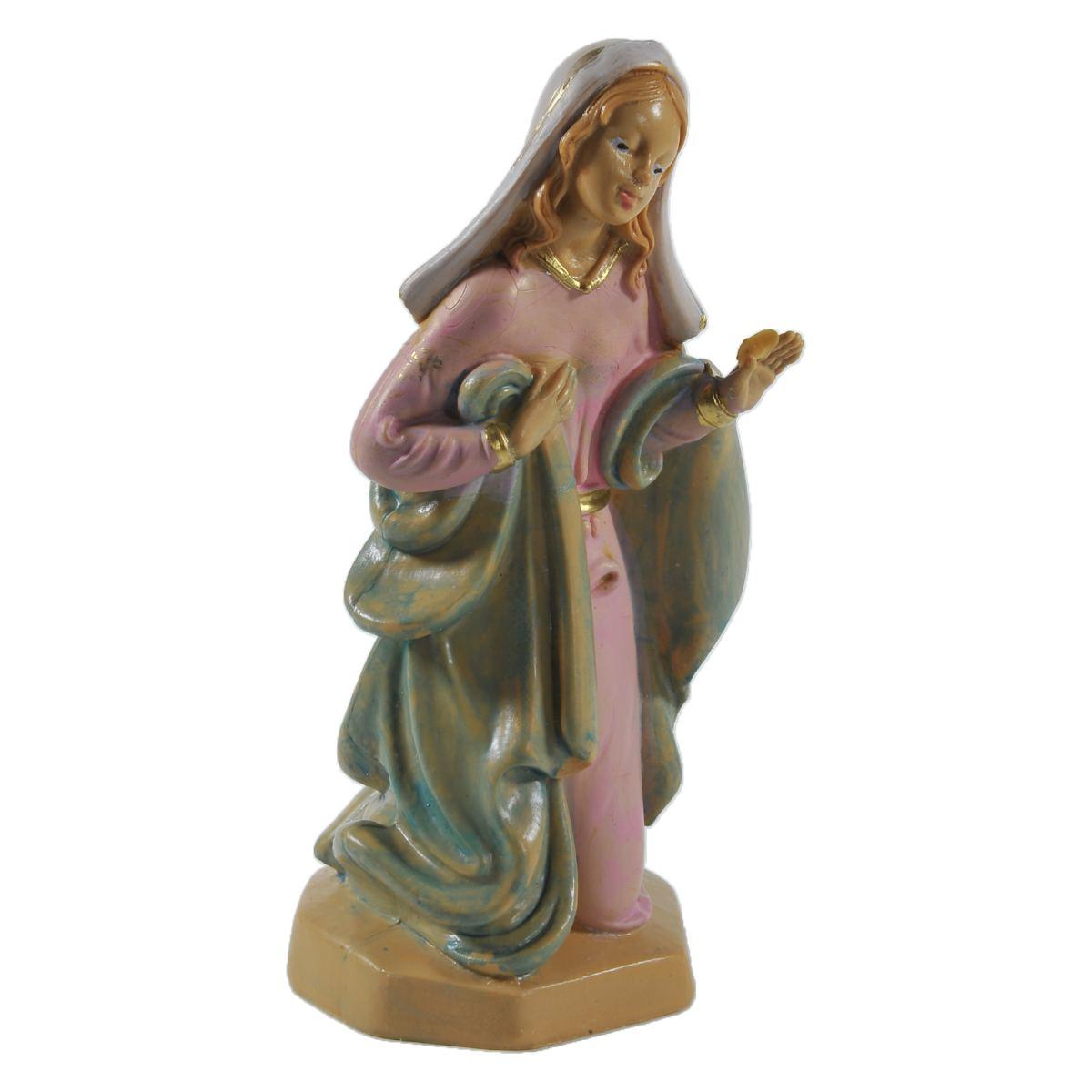 Statua cm.16 Madonna in Ginocchio cm.5,6x5,5x12 | Rossi Rosa