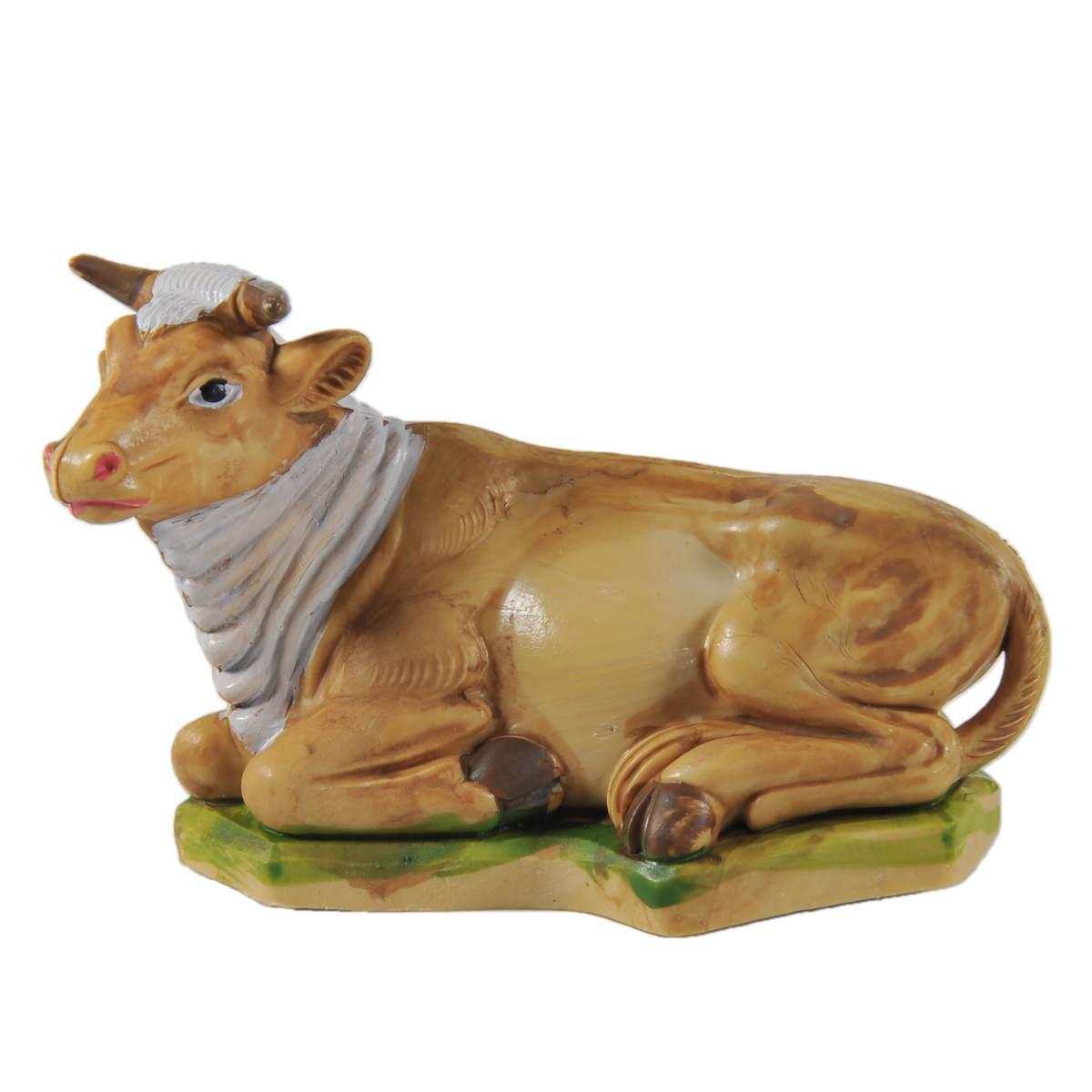 Bue Seduto cm.10x4,5x6 | Rossi Rosa