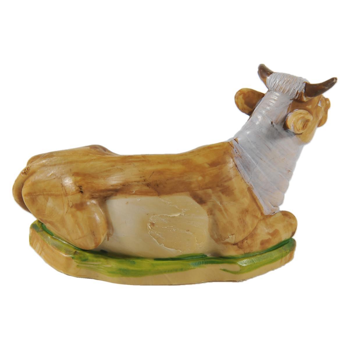 Bue Seduto cm.10x4,5x6 | Rossi Rosa