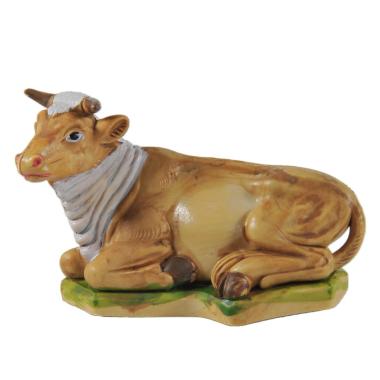 Bue Seduto cm.10x4,5x6 | Rossi Rosa