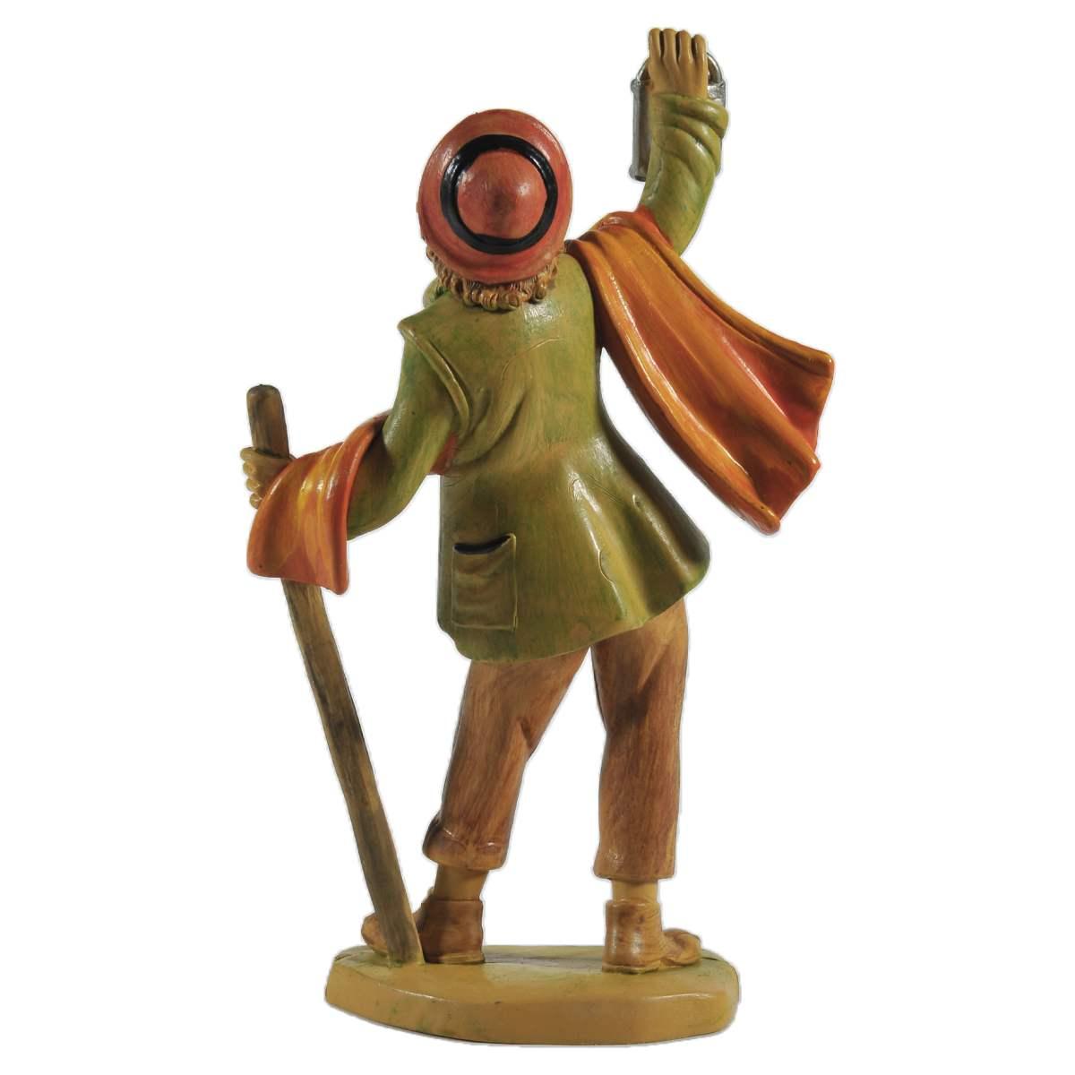 Statua cm.16 Uomo con Lanterna | Rossi Rosa