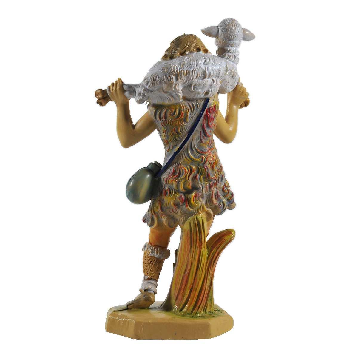 Statua cm.16 Uomo con Pecora in Spalla | Rossi Rosa
