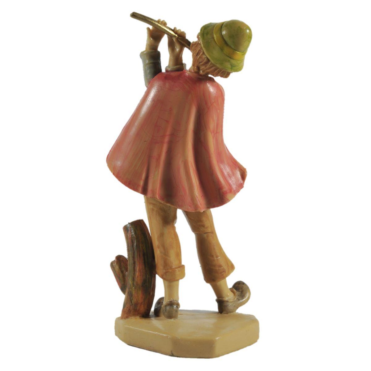 Statua cm.16 Uomo con Flauto | Rossi Rosa