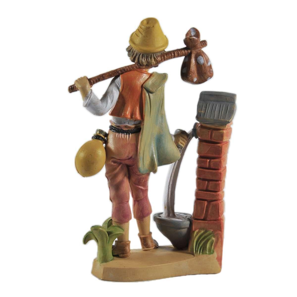 Statua cm.16 Uomo alla Fontana | Rossi Rosa