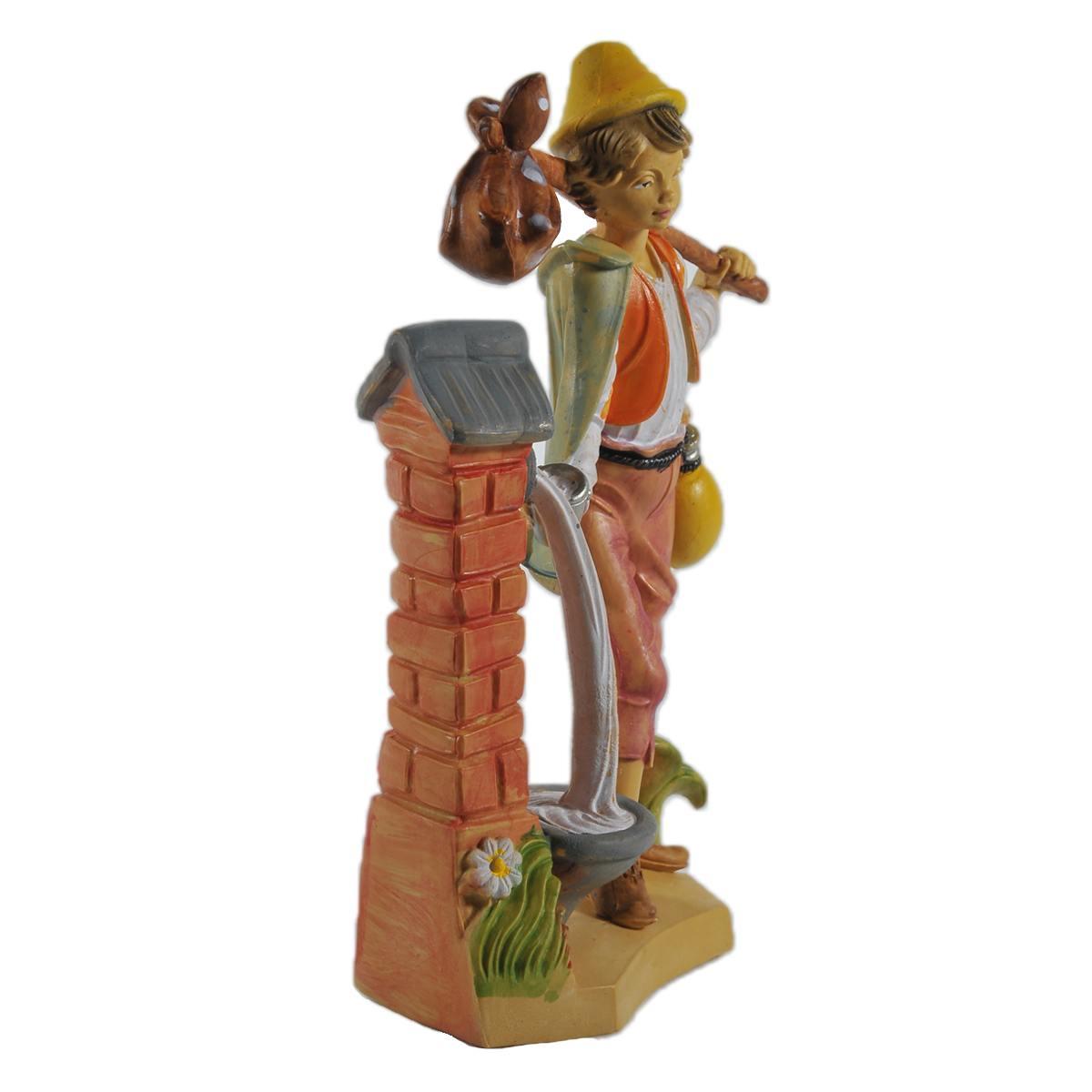 Statua cm.16 Uomo alla Fontana | Rossi Rosa