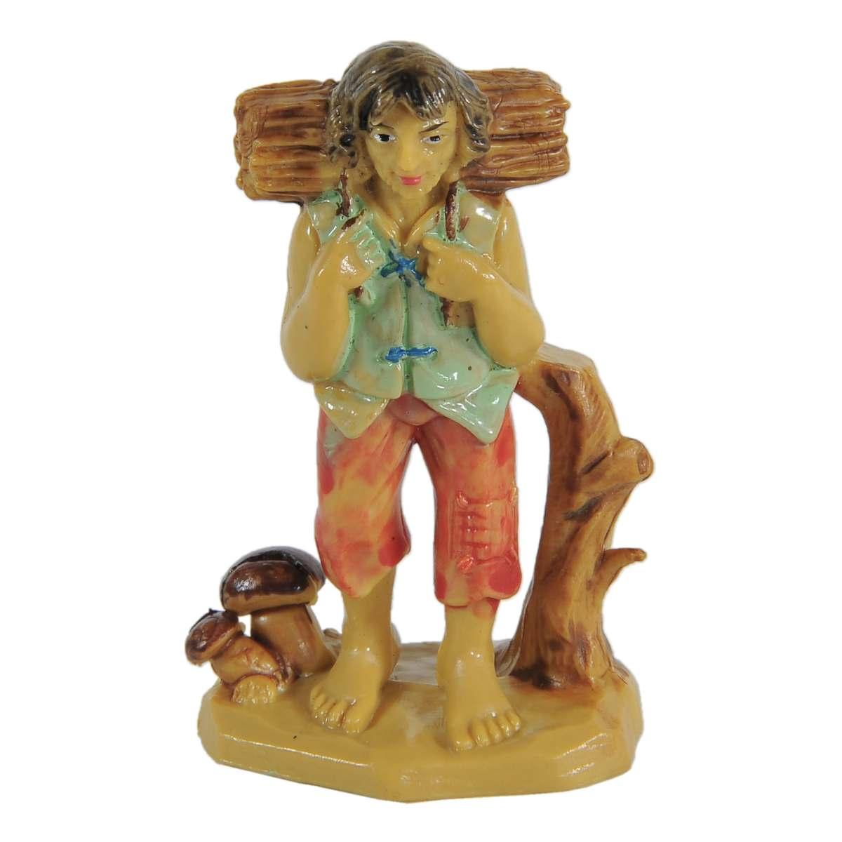 Statua cm.6 Boscaiolo | Rossi Rosa