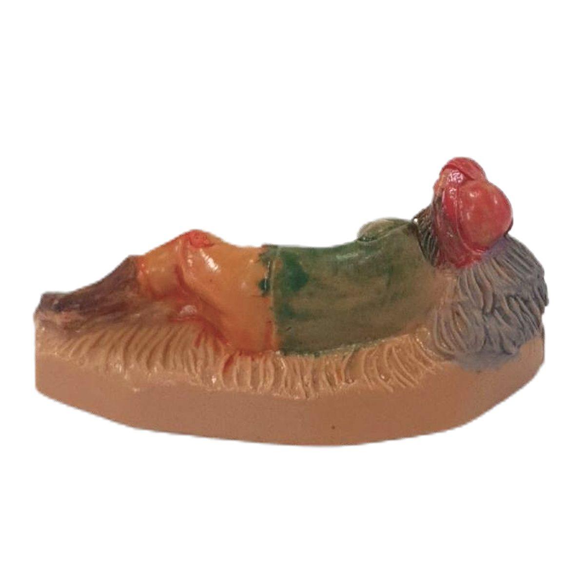 Statua cm.4 Pastore Dormiente | Rossi Rosa