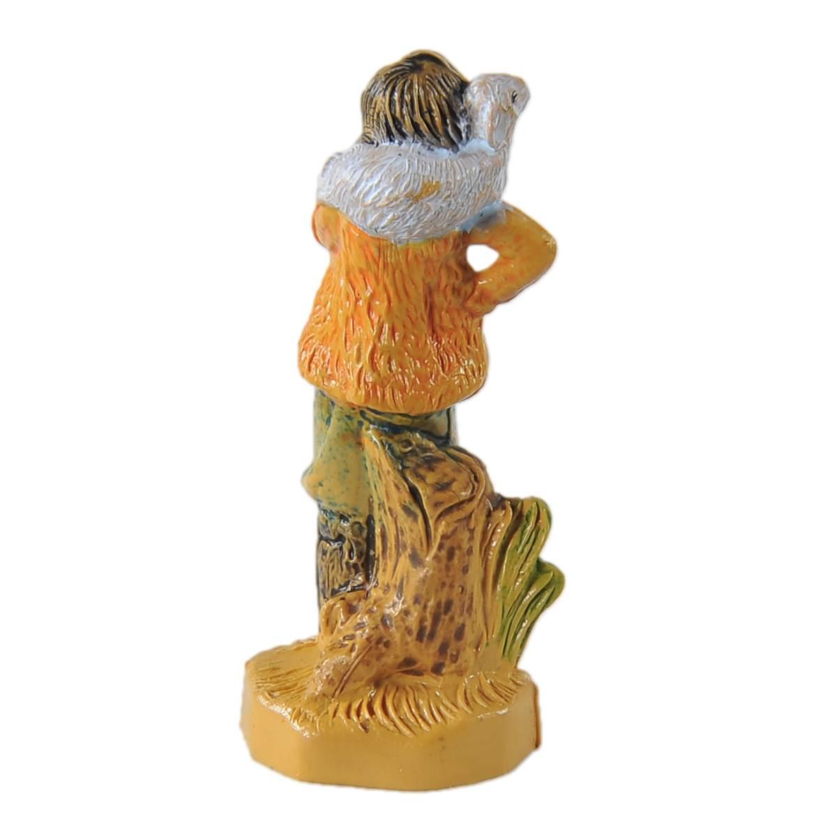 Statua cm.4 Pastore con Pecora in Spalla | Rossi Rosa